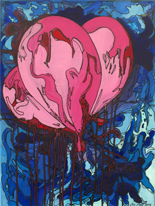 Pink Balloons, Acrylic on Canvas